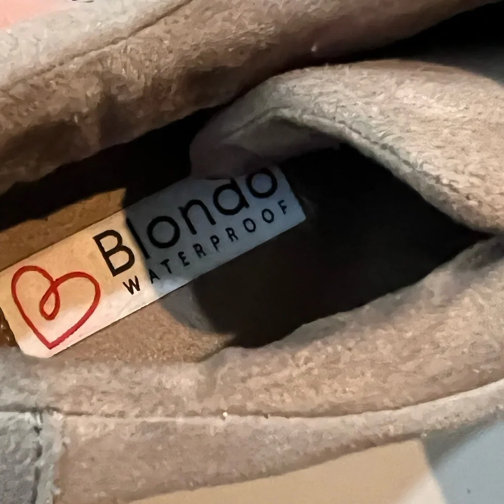 Blondo Tan Winter Waterproof Shoes Women’s Sz 8 Zip up Short Boot Ladie’s Shoe